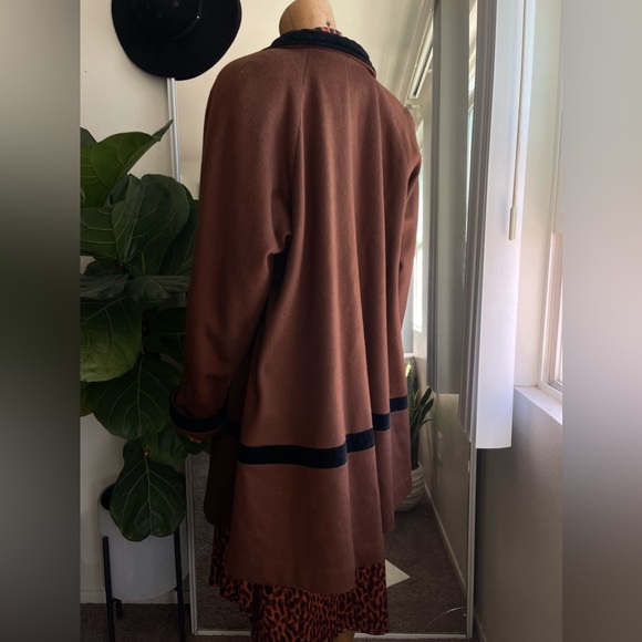 Designs by Projections - Women's Wool Trench with Woven Trim Design, - Picture 4 of 8